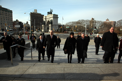 Mayor Bloomberg at Grand Army Plaza