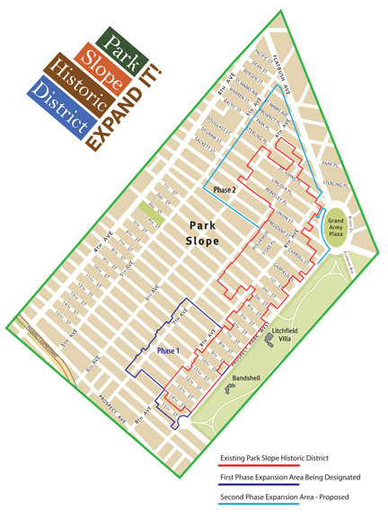 Park Slope Map Brooklyn Park Slope Historic District map   Park Slope Civic Council