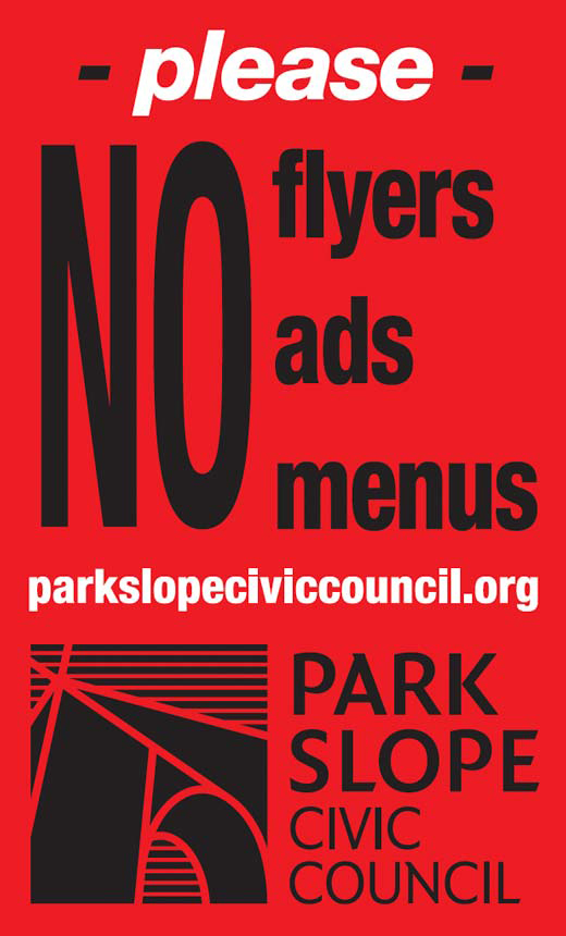 Park Slope Civic Council - No Flyers No Ads No Menus